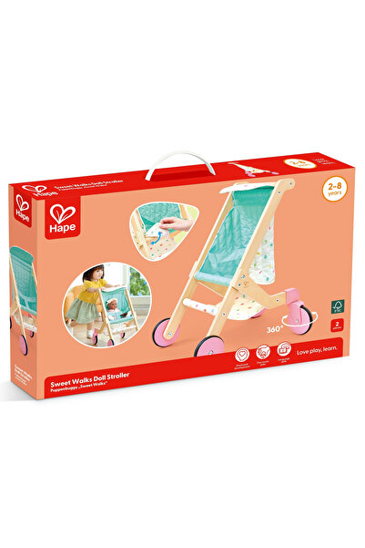 Hape Carucior pentru papusi din lemn, Hape, 2 parti