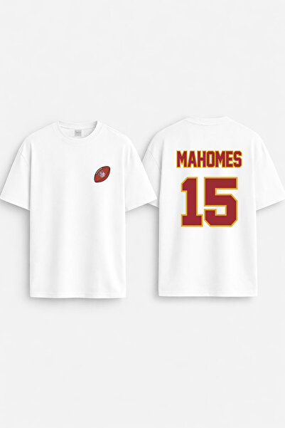 cesita Μπλουζάκι Patrick Mahomes NFL με στάμπα από βαμβάκι σε λευκό χρώμα