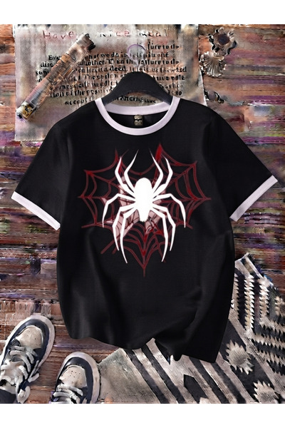 COHERENT Tricou supradimensionat din bumbac cu imprimeu personalizat SPIDER p...