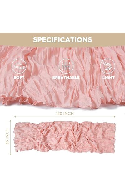 Artoid Mode Boho Sage Green Gauze Wedding Cheesecloth Table Runner, 35x120 In...
