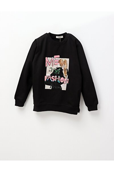 MiniKids Bluza ME and FASHION fetite, negru