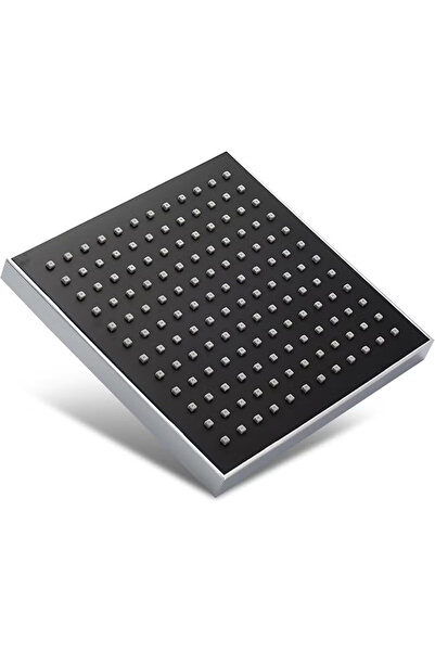 Duravel Modern Square Rainfall Shower Head, Chrome-Plated, Wall-Mounted