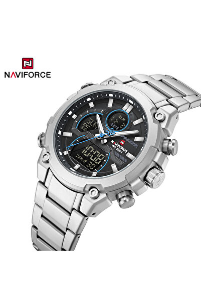 Naviforce ساعة يد رجالية أصلية رقمية تناظرية مضمونة مقاومة للماء + سوار معصم ...