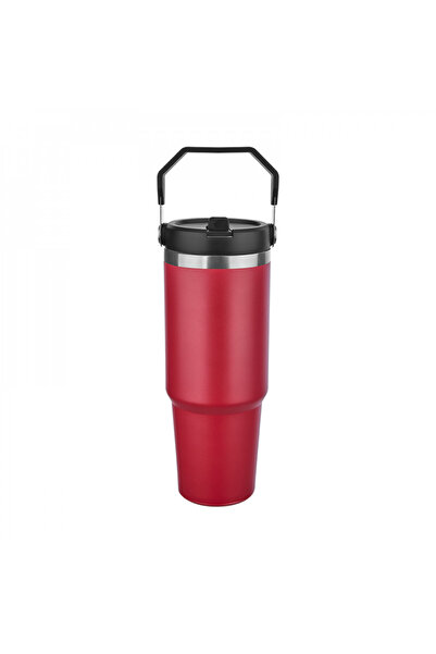 MİDER Iceflow Flip Straw Tumbler Pipetli Termos Çift Katmanlı Paslanmaz Çelik...
