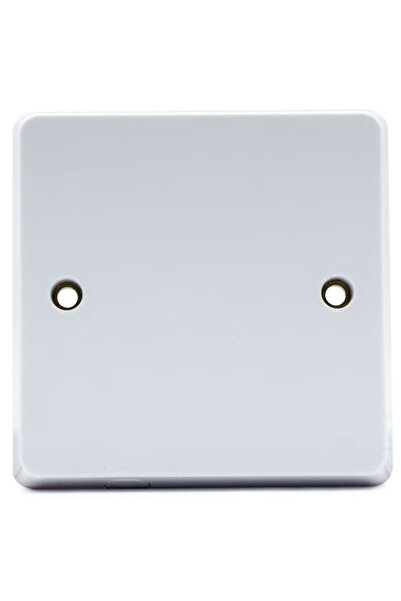 Duravel Square Wall Plate Cover, Single Gang Blank Electric Box Cover, White
