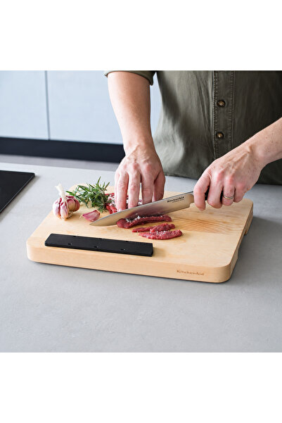 Kitchenaid 20cm Slicing Knife with Blade Cover – High-Carbon Japanese Steel Carving Knife for Meat, Poultry, Ham & Roasts