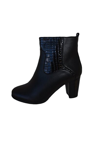 OEM Botina chic de dama, de culoare neagra, cu captuseala subtire