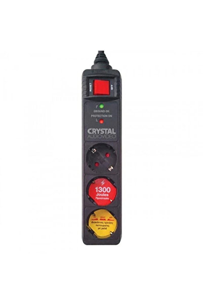 OEM CRYSTAL AUDIO 40861 πολύπριζο προστασίας 3 θέσεων