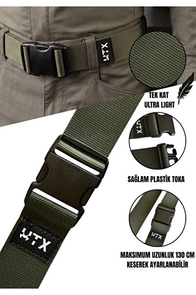 UTX Ultra Light Plastic Adjustable Belt with Locking Buckle