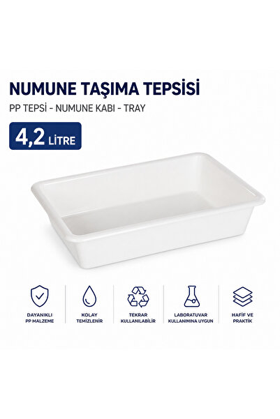 Labolist Numune Taşıma Tepsisi 4,2 L - PP Tepsi - Numune Kabı - Tray