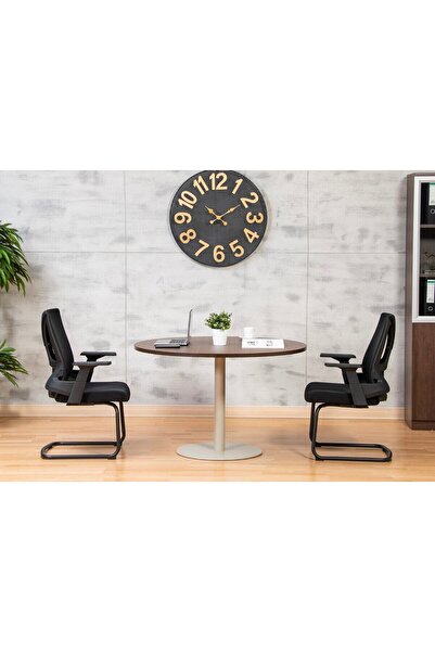 Midas Furniture طاولة اجتماعات دائرية للمكاتب من AZICCUT مقاس 120 سم
