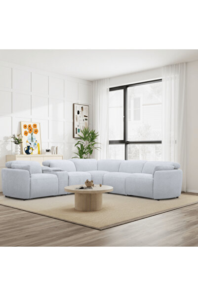 Roots Furniture زاوية سيكوينس الرمادية