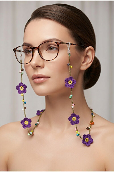 PETEK AKSESUAR Handmade Papatya Oya Glasses Chain