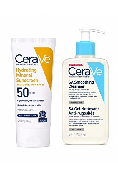 CeraVe Duo Cerave Daily Care - Sa Smoothing Lotion + Mineral Sunscreen Spf50