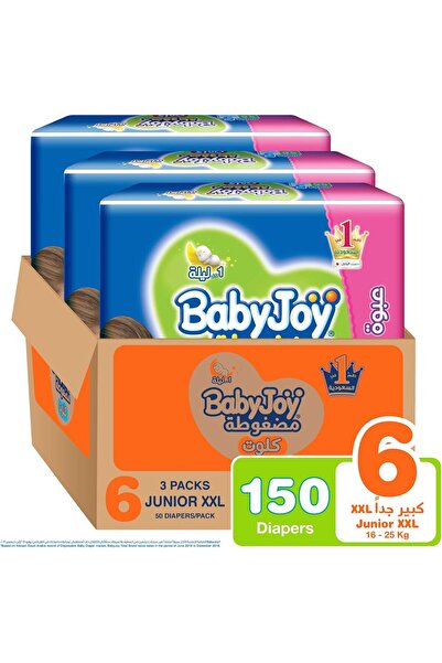 BabyJoy Culotte, Size 6, Junior XXL, 16+ kg, Giant Box, 150 Diaper Pants & Co...