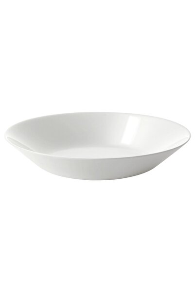 IKEA Quality 6 Adet 20 Cm Derin Çukur Tabak Yemek Tabağı Temperli Cam Beyaz R...