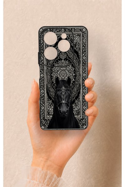 Vip Case حافظة من السيليكون بنمط شكل الحصان العرقي المتوافق مع هاتف Infinix H...