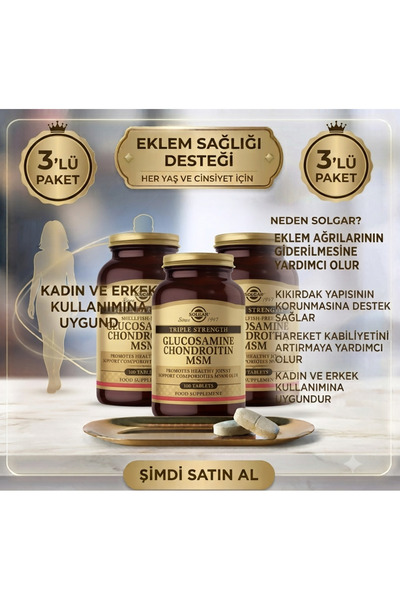 Solgar Glucosamine Chondroitin Msm 120 Tablet 3 Lü Paket