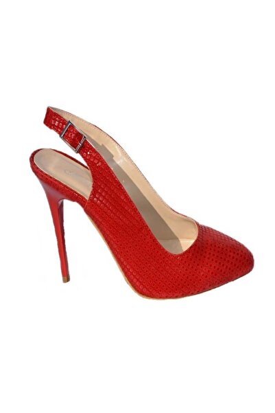 OEM Sanda fashion cu model de buline si toc cui, de culoare rosie