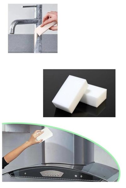 Pisicik 5 Pieces Magic Dish Cleaning Sponge Magic Sponge 11 cm