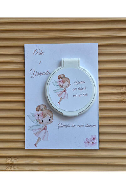 H&B Boutique 12 adet kişiye özel isimli hediyelik cep aynası doğum günü,yenid...