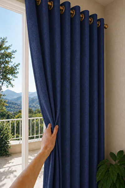 De'Vor Parliament Chain-Look Decorative Background Curtain, Bird-Eye Pattern,...