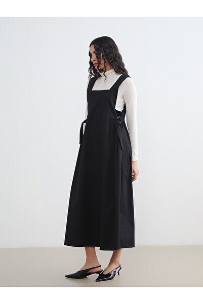 LC Waikiki Nevavm Square Collar Gilet Dress with a Difference