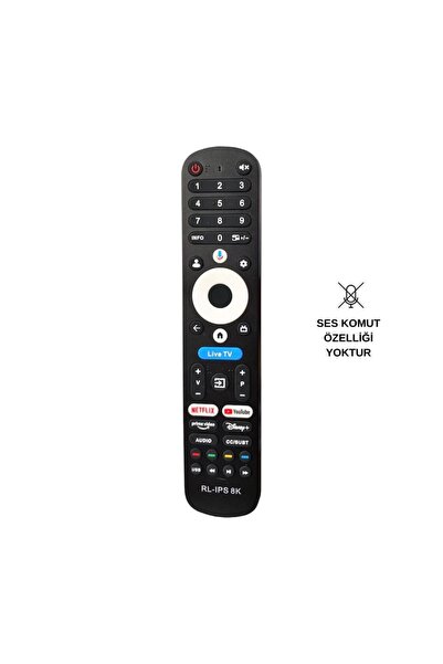 electroon RedLine RL-IPS 8K QLED TV Kumandası - Ses Komutsuz