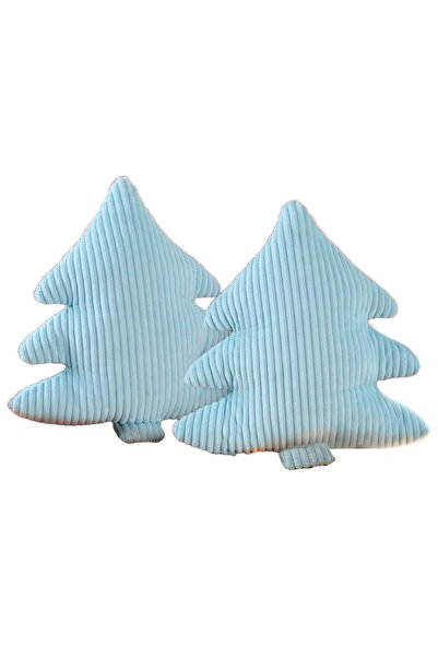 OEM Set de 2 perne cu brad de Crăciun, 45.5x41cm, Albastru deschis