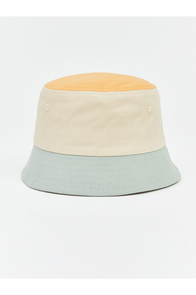 LC Waikiki Trendlucky Color-Blocked Baby Boy Bucket Hat with Difference in Color