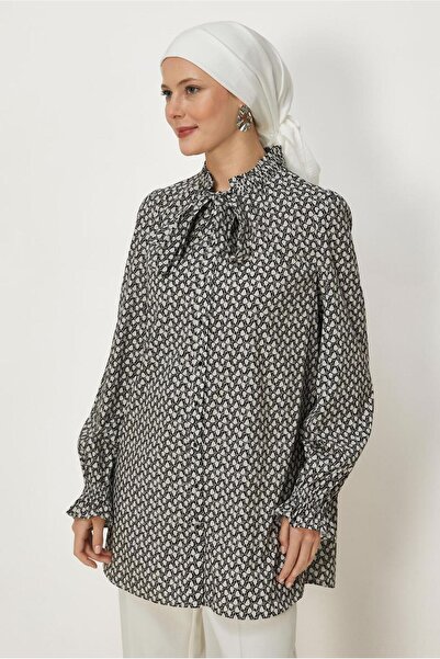 Alvina Patterned Tunic with Tie-Up Detail 46778