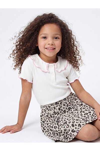 LC Waikiki Two Mt Shop Quality Slim Fit Baby Girl Polo Collar Ribbed T-Shirt
