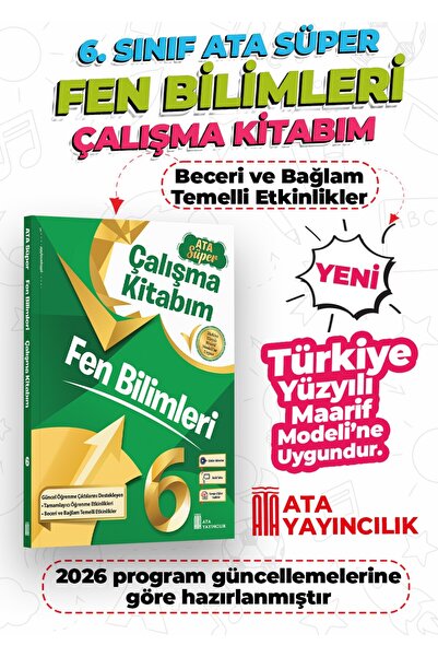 Ata Yayıncılık 6. Sınıf Fen Bilimleri Ata Süper Çalışma Kitabım Yeni