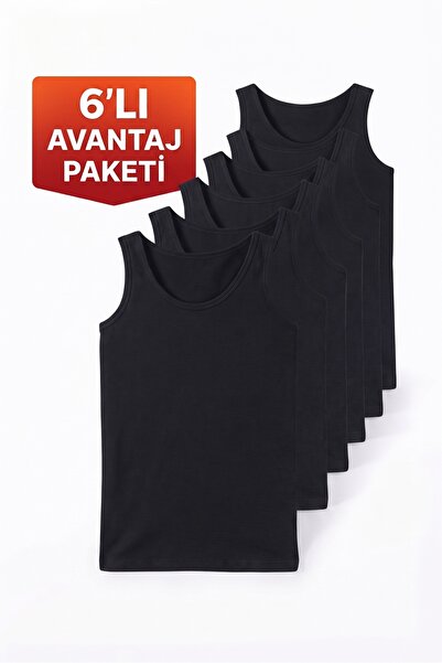 NACAR STORE 6-Piece Men's Lycra Cotton Undershirt Advantage Pack with Straps
