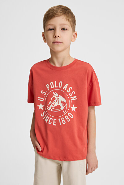 U.S. Polo Assn. Boy's Tile Crew Neck T-Shirt 50327009-Vr031