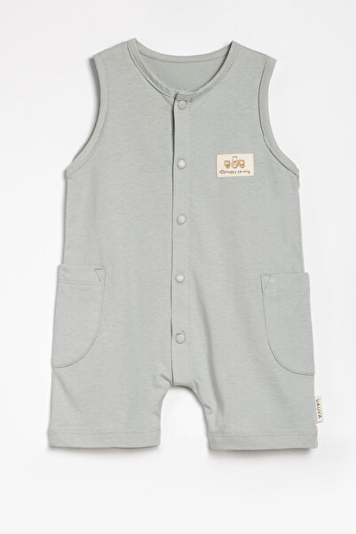 VAUVA Embellished Baby Romper Shorts 100% Cotton Sleeveless with Snap Pockets...