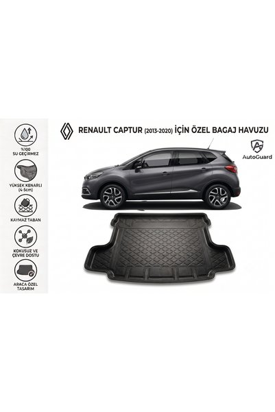 AutoGuard Renault Captur 2013-2020 Model Uyumlu Bagaj Havuzu TPE Malzeme Koku...