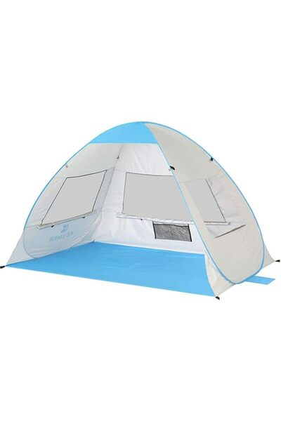 NEWCES Dome light camping tent Beach Tent Small Portable 2-3 PersonTent For C...