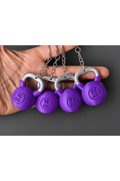 Generic Brand سلسلة مفاتيح على شكل كيتل بيل للياقة البدنية - إكسسوار هدايا ري...