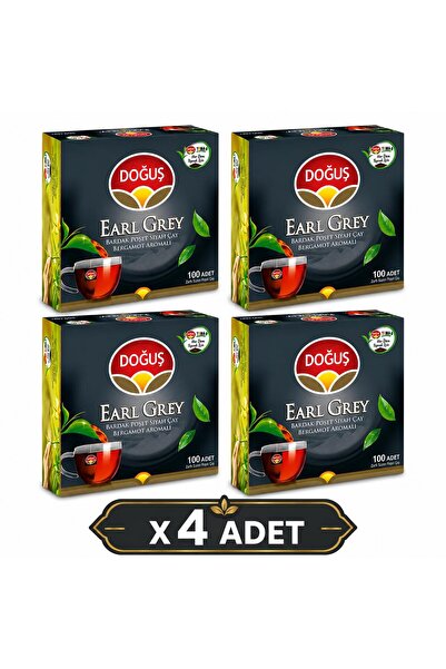 Doğuş Earl Grey Bergamot Tea Bags 100Pcs 200Gr X4 Pieces