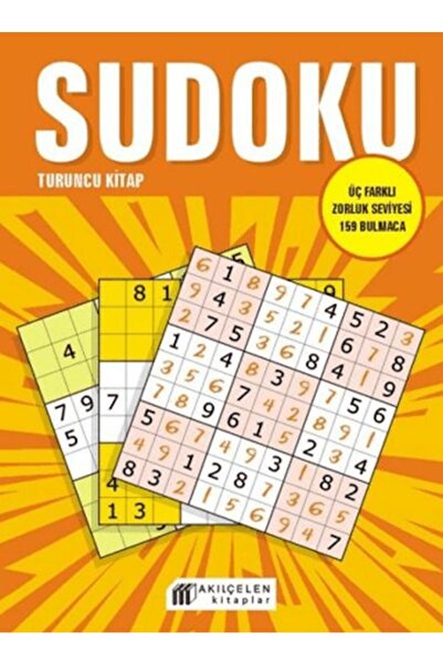 Akılçelen Kitaplar Yay Sudoku Turuncu Kitap - Üç Farklı Zorluk Seviyesi 159 B...