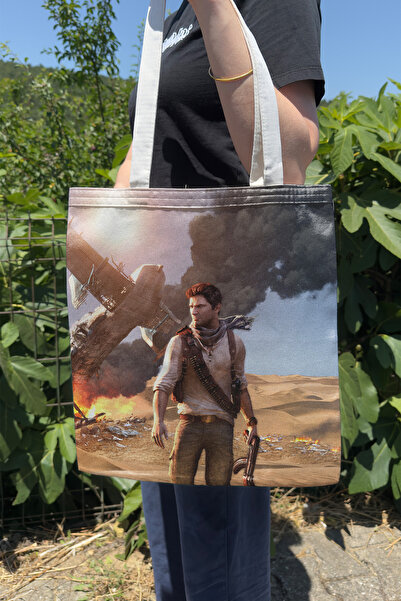 ZipZap حقيبة قماشية مطبوعة على الوجهين من Uncharted V1، حقيبة كمبيوتر للألعاب...