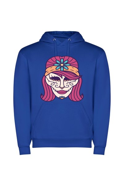 iLovePrints Blooming Faces: Illustrated Elegance Φούτερ με κουκούλα σε χρώμα ...