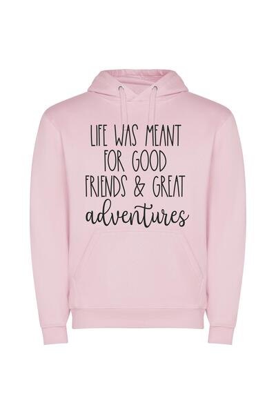 iLovePrints Boundless Adventures, Lifelong Friends Φούτερ με κουκούλα σε χρώμ...