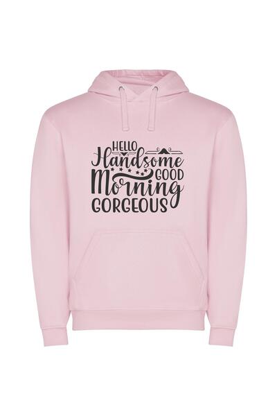 iLovePrints Elegantly Captivating Greetings Φούτερ με κουκούλα σε χρώμα Ροζ