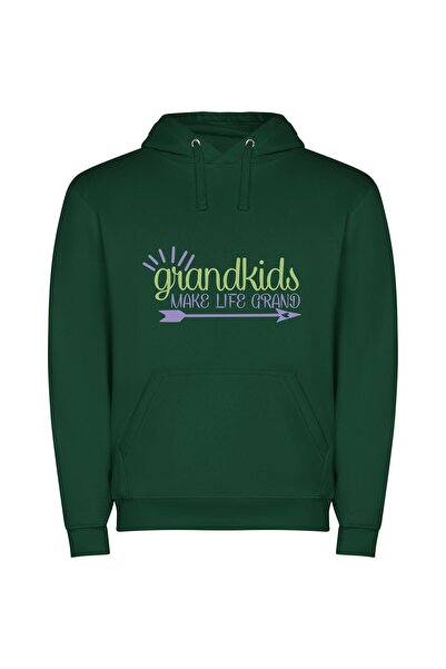 iLovePrints Grandkids: Life's Grand Finale Φούτερ με κουκούλα σε χρώμα Πράσινο