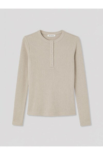 LC Waikiki Beige Crew Neck Women's Bodysuit