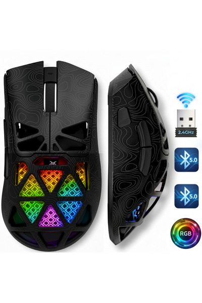 FURYCUBE Mouse Gaming Wireless FURYCUBE, Ultra-ușor 65g, DPI 24000, 6 Butoane...