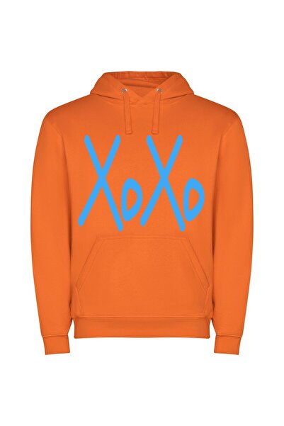 iLovePrints Stylish Logo Collection Φούτερ με κουκούλα σε χρώμα Πορτοκαλί