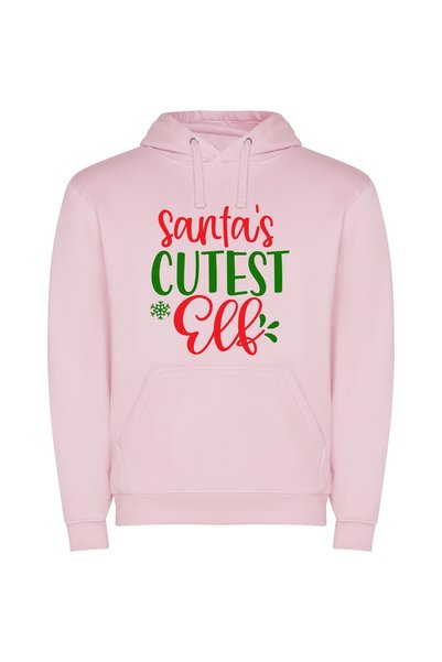 iLovePrints Cutest Teen Elf Ever Φούτερ με κουκούλα σε χρώμα Ροζ